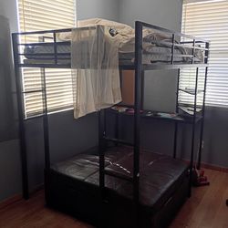 Black two person bunkbed