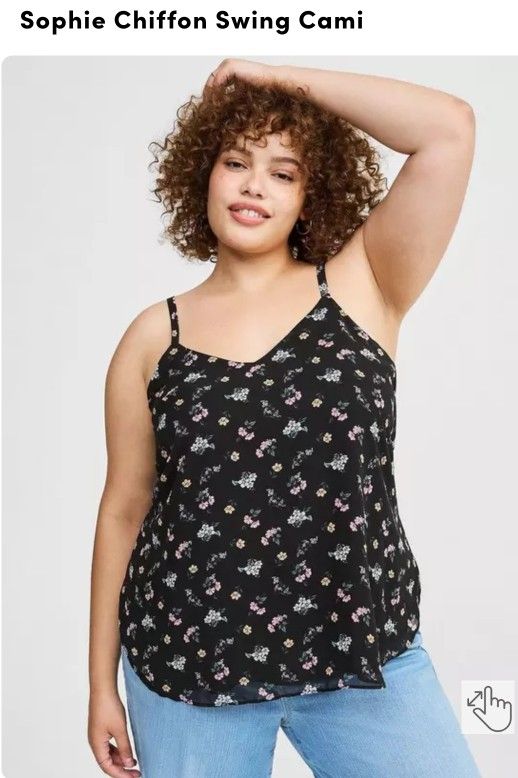 NWT, Torrids Sophie Tank, Chiffon Swing Cami