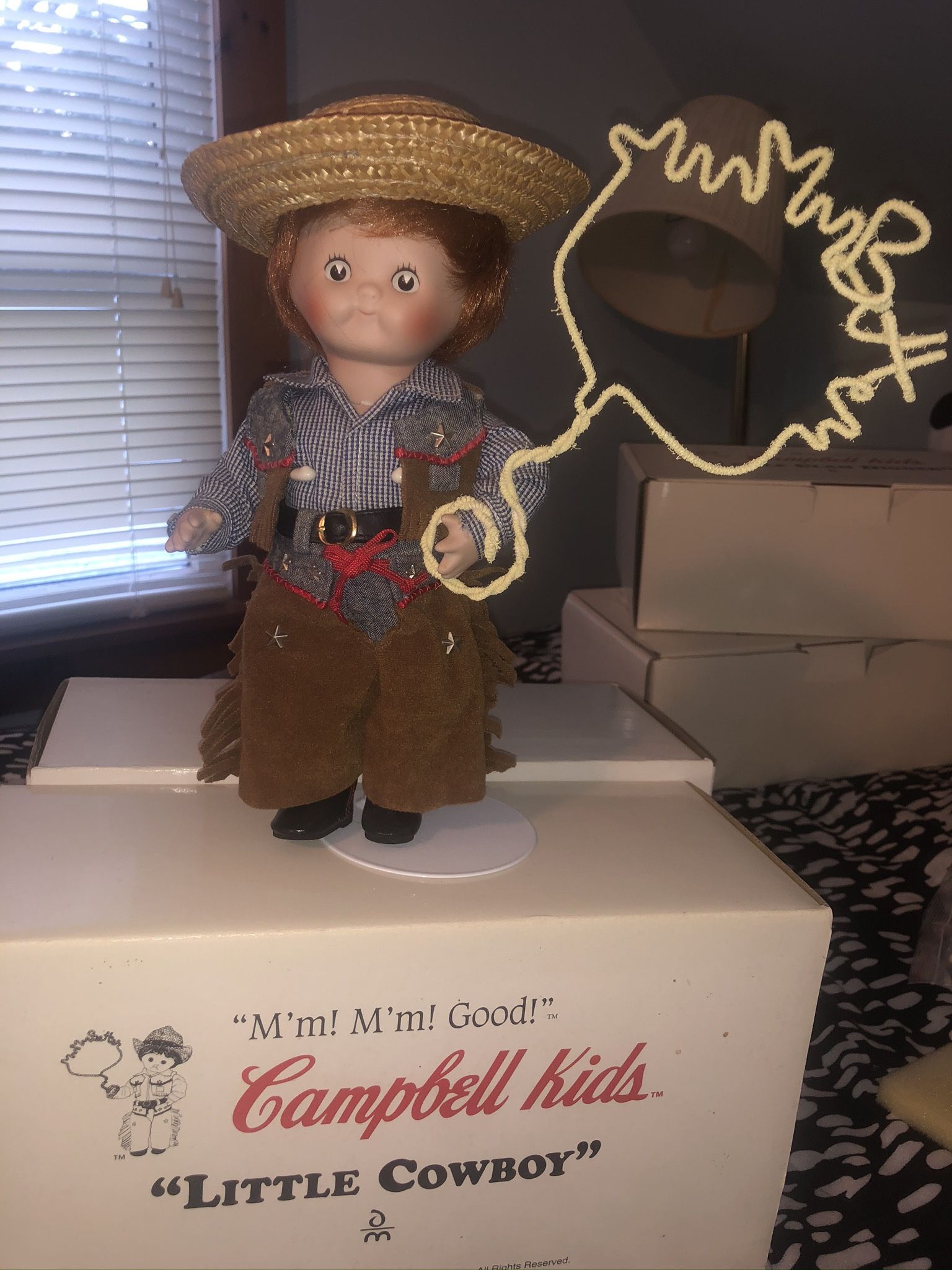 1997 Campbell Kids Googly Doll "Little Cowboy" by The Danbury Mint