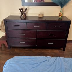Dresser, Side Table And Matching Mirror