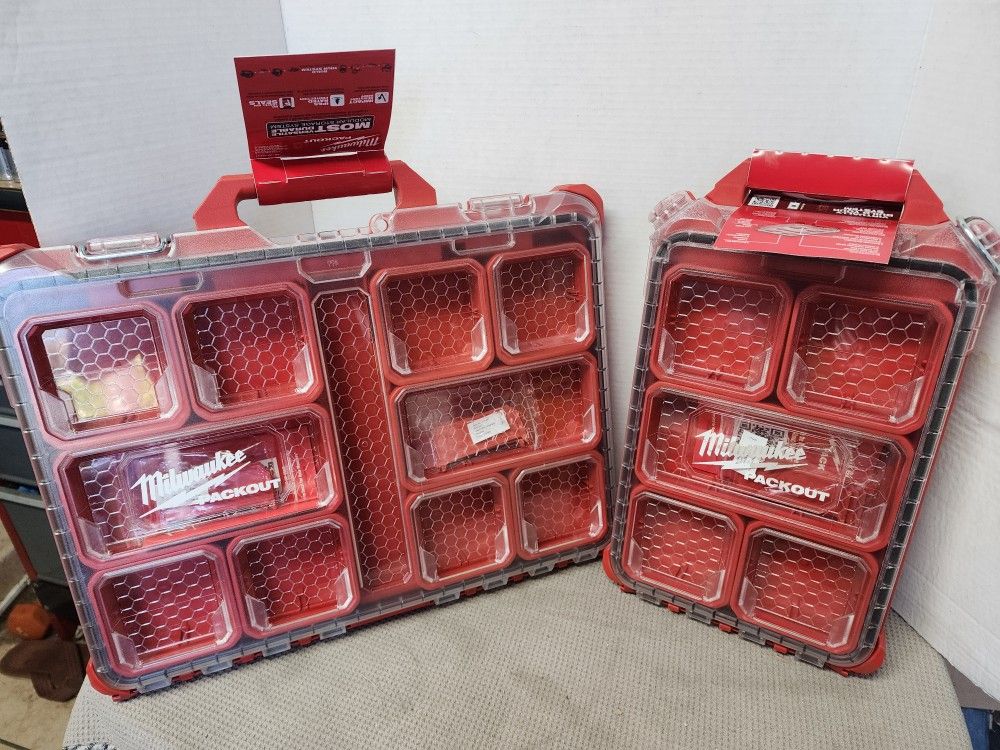 Milwaukee Packout Small Compact Tool Box Both For $35 (Price Is Firm)