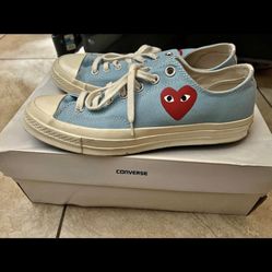 Cdg Converse Low Blue Size 9 In Men