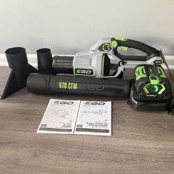 EGO POWER+ Leaf Blower, Cordless Electric 670 CFM, Includes 56V 4.0Ah Battery and Charger - LB6703