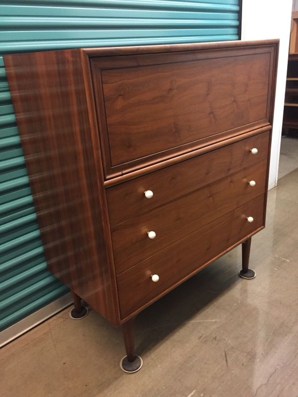 Drexel Declaration Highboy Dresser, Mid Century Tallboy Dresser
