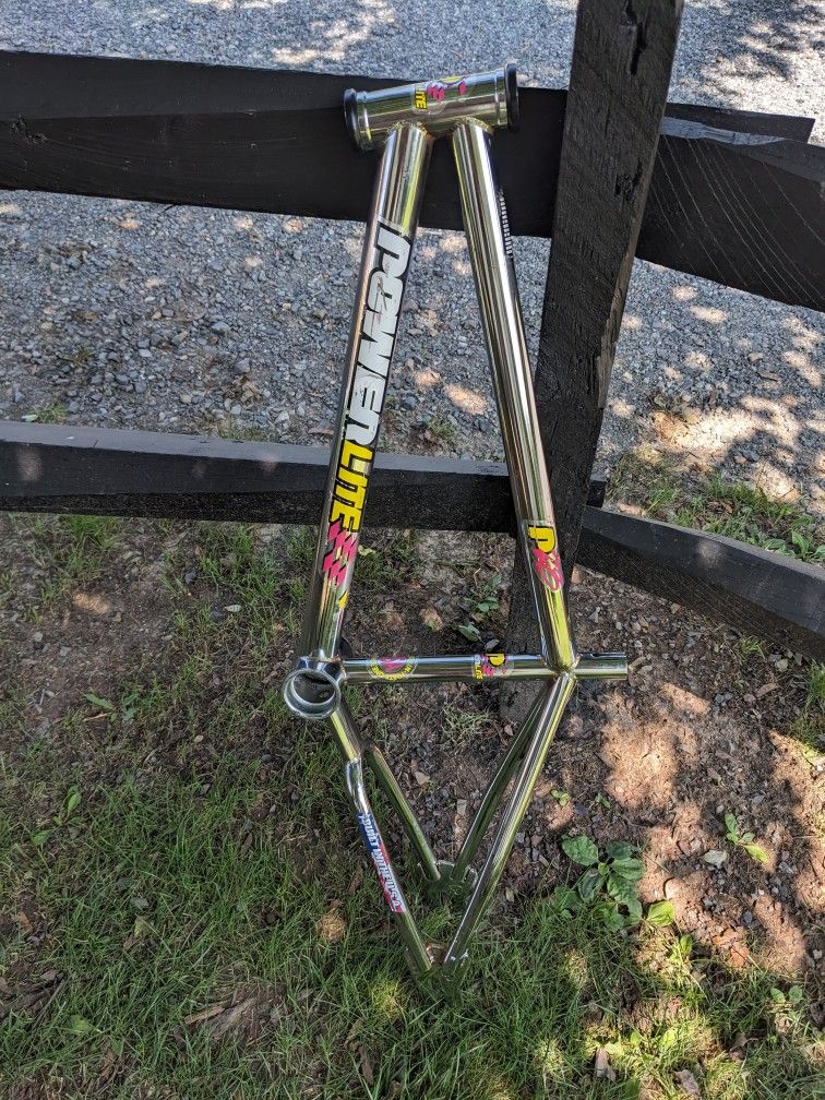 Vintage 1993 Powerlite P28 BMX Frame Chrome GT