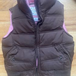 Gap brown puffer vest