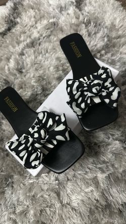 Zebra Slippers And Earrings