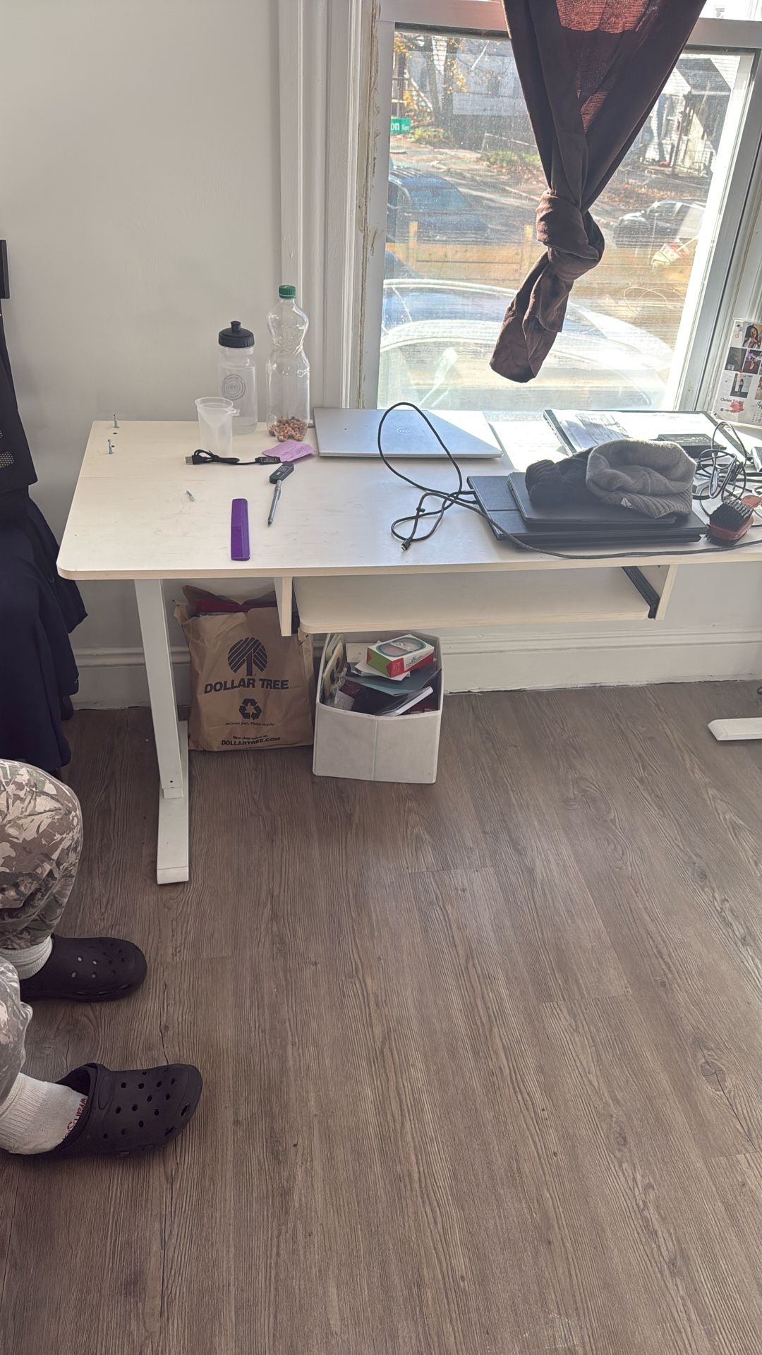 75 Inch Adjustable Table White 