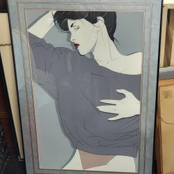 ​Vintage Patrick Nagel: Commemorative #12. OG 1980's Frame