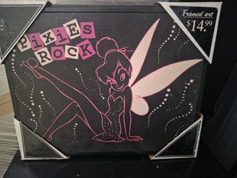 Tinker Bell Pixies Rock Framed Wall Art