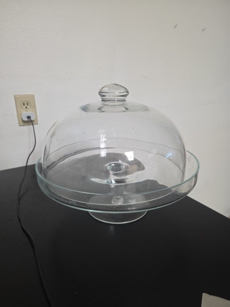 Glass Cake Plate With Cover