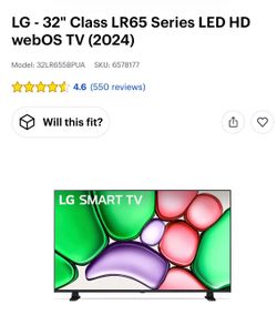 LG 32” Smart TV-LR65
