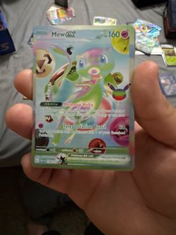 Mew ex Pokémon Card Rainbow Holo