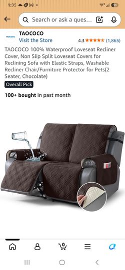 Loveseat Recliner Slipcovers for 2 Seater with Console