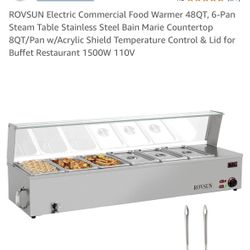 Electric Commercial Food Warmer 48QT,