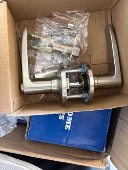 Satin Nickel Door Lever Handle Set