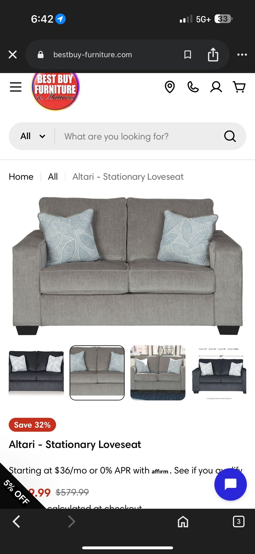 GREY COUCH - NEED GONE ASAP