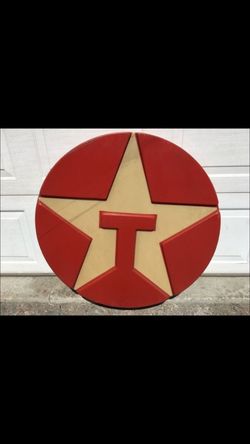 33" Vintage Light-Up Texaco Sign