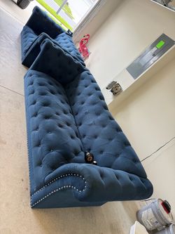 Sofa and seat blue