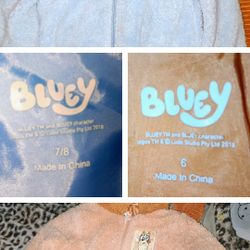 Bluey Toddler Coats.  $10..Ea
