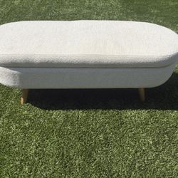 Cream Bench With Under Storage
