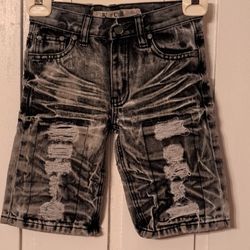 Boys Jean Shorts Size 7 Blue Colt Black