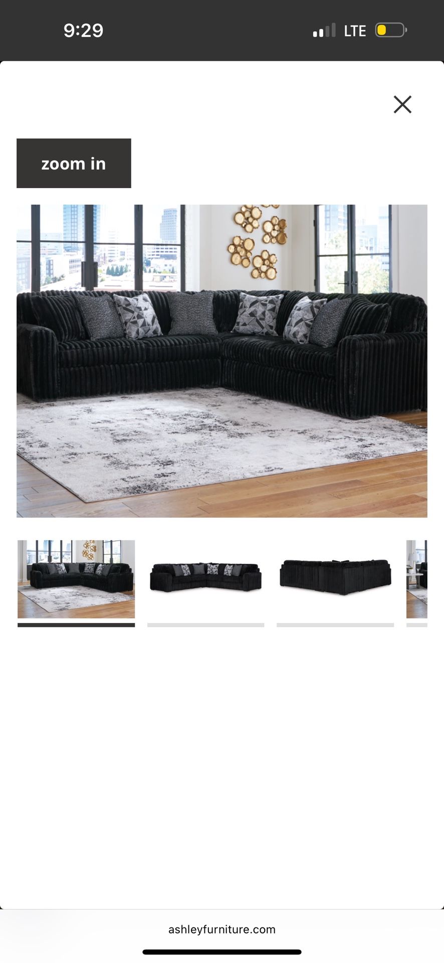 Black Fur Couch 
