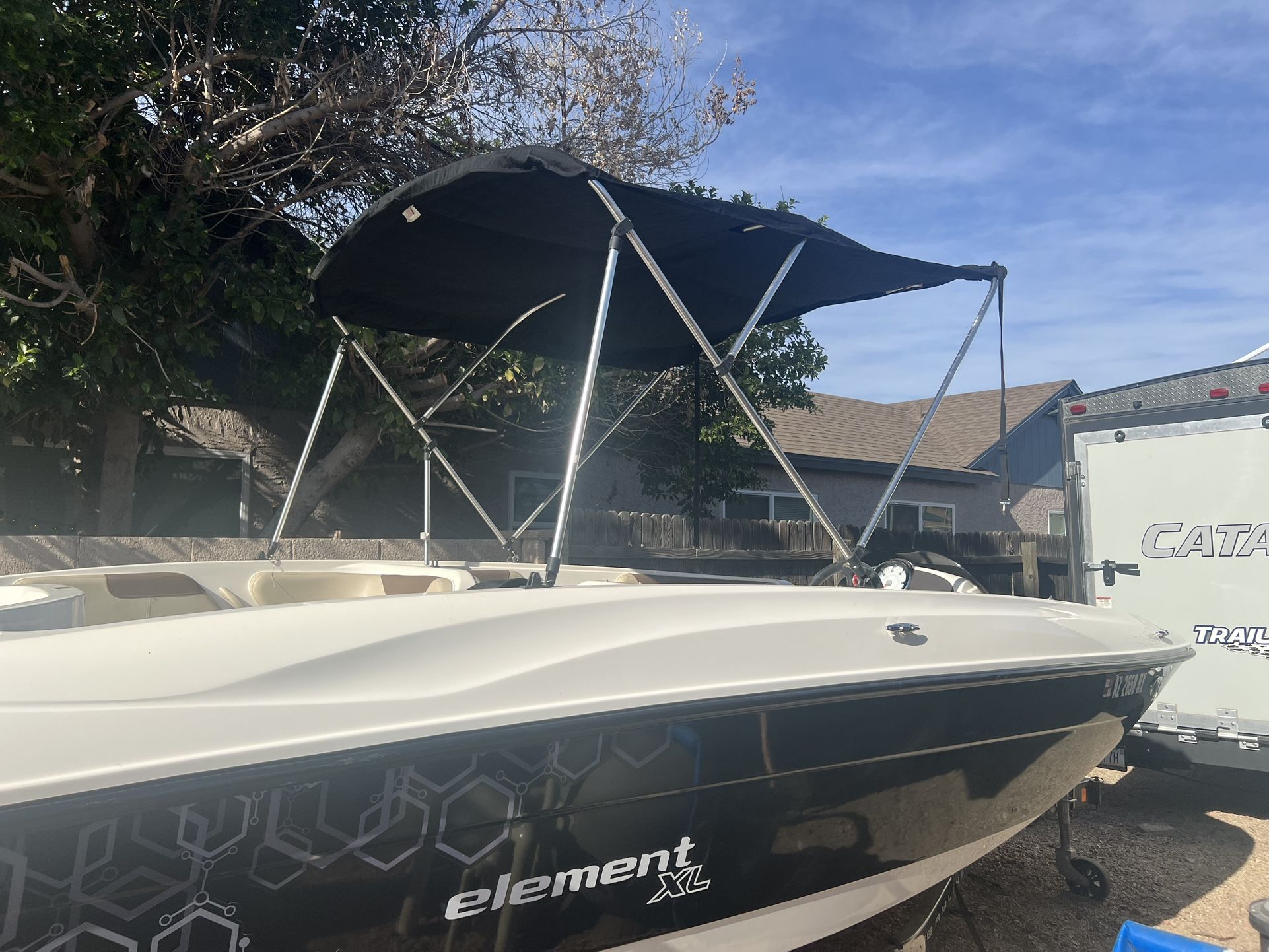 Bayliner Element XL Deck And Driver Cushion Not The Boat Just The Front And Rear Cushions With The Deck Support Boards