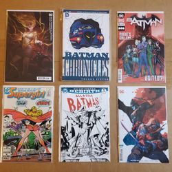 Dc Comics Batman Supergirl Mixed Comic Lot Of 6 Books Great Condition 