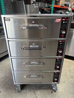 4 Drawer Heated Food Warming Cabinet Hatco HDW-4 NSF Chips Bread Warmer #5374