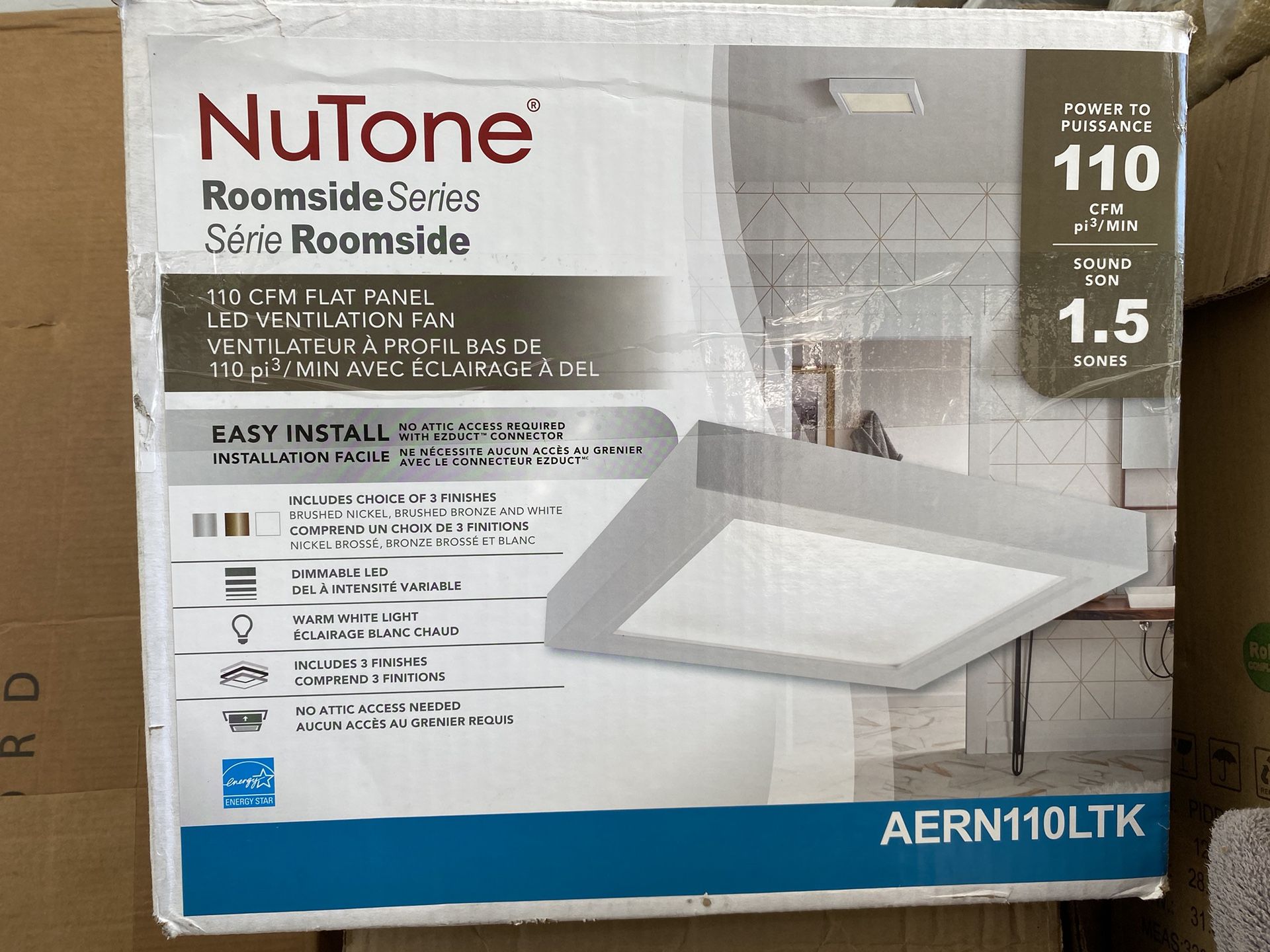 NuTone FLAT PANEL LED VENTILATION FAN