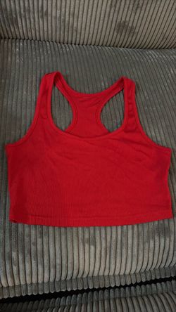 Red tank top