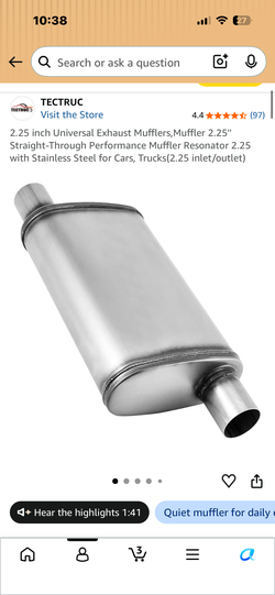 Brand New Universal 2.25 Off out Off in Muffler