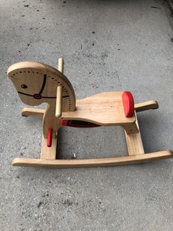 Wooden rocking horse