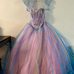 Multi Color Gown Dress 