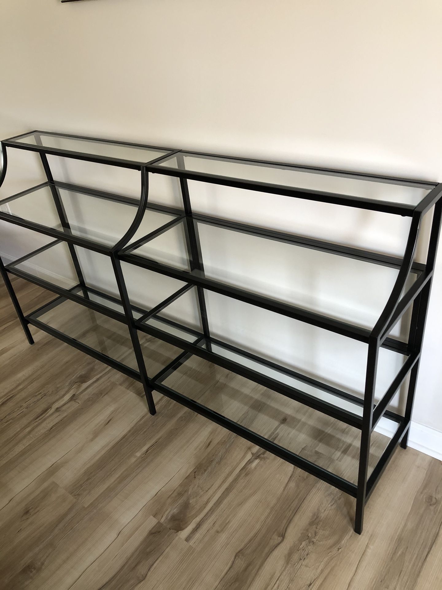 Glass and Metal Shelves/Console Table