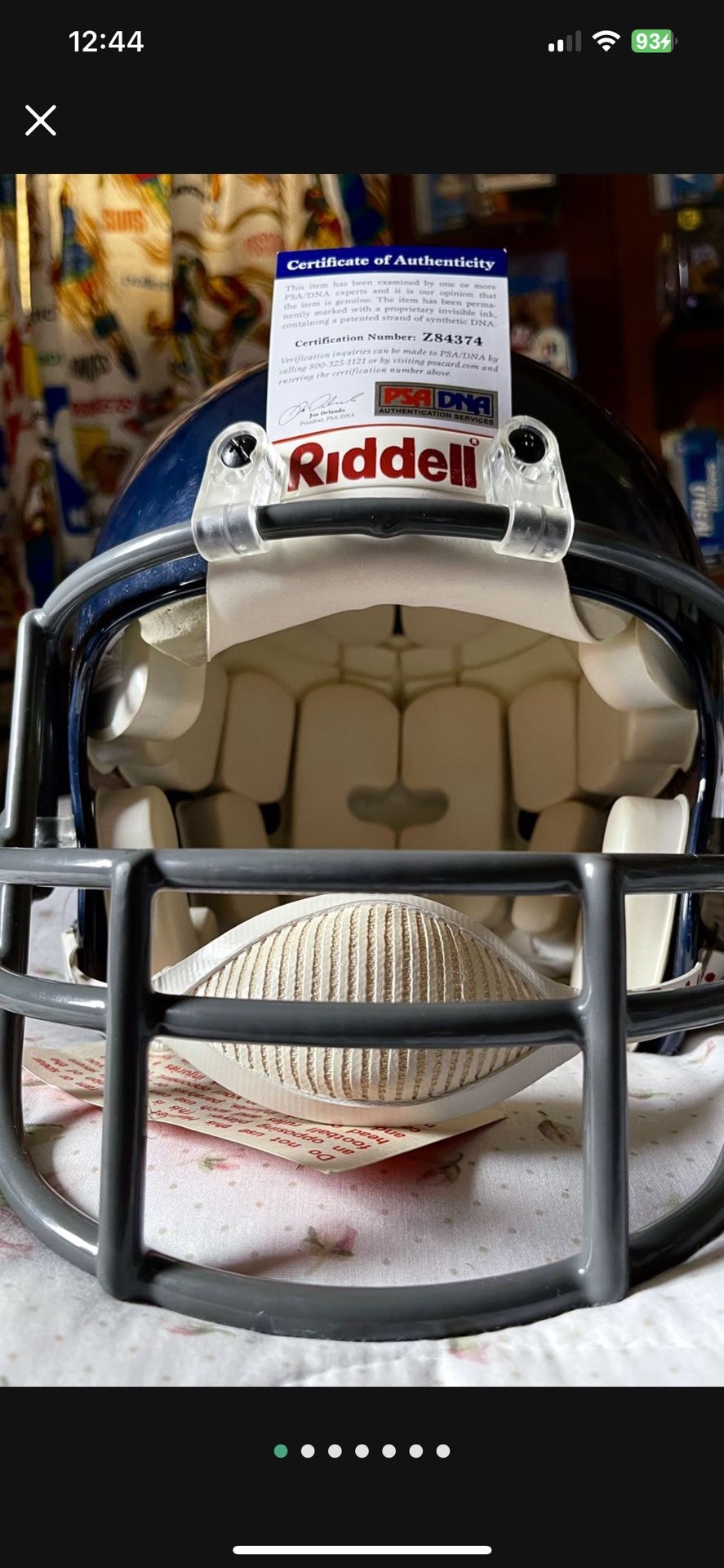 Autographed Frank Gifford Proline Helmet