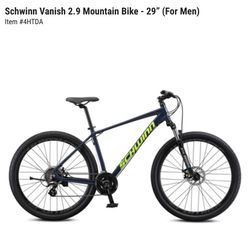 Brand New Never Used! Schwinn Vanish 2.9 Mountain Bike - 29” (For Men)
