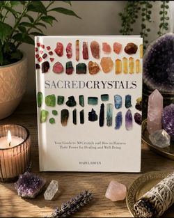 Sacred Crystals Hardcover Book by Hazel Raven – Like New