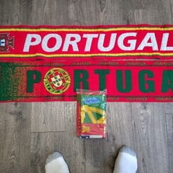 2 Portugal Soccer Scarves & a Flag lot... Yes they are Available 