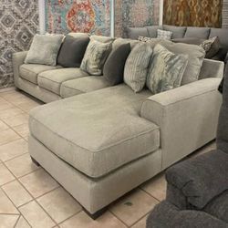 ARDSLEY PEWTER RAF LARGE SOFA CHAISE