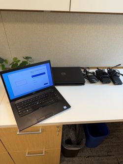 3 Dell Latitude 7490 i7 Laptops + Chargers + Keyboard/Mouse Sets