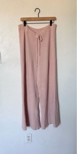GB Women’s super soft & fluffy rose ribbed flare pants