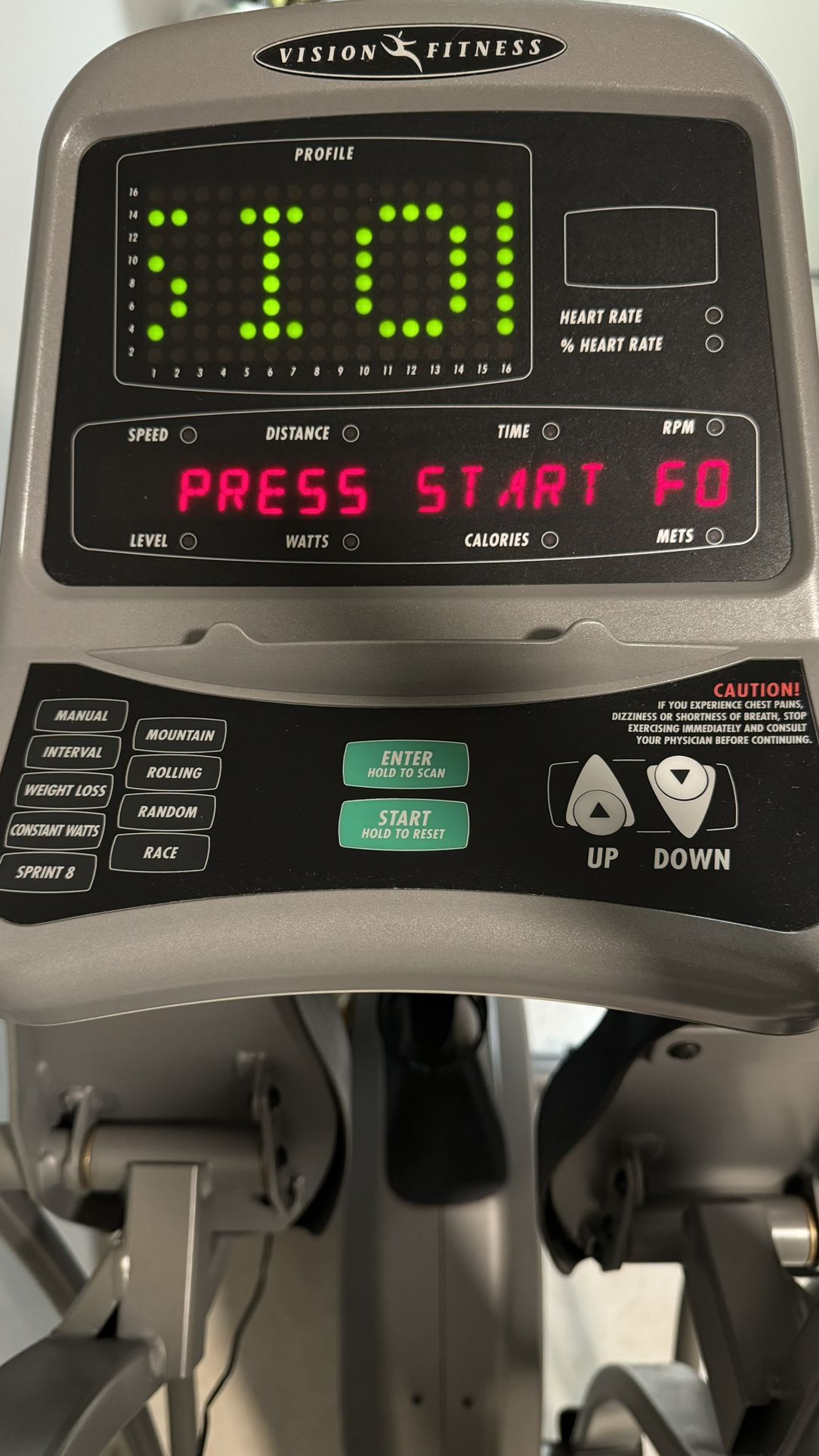 Vision Fitness Elliptical – Folds for Easy Storage
