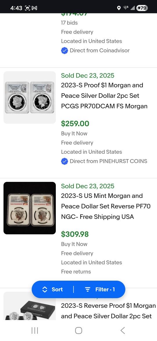 2023 Morgan & Peace Dollar Set