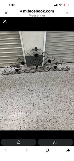 Black Wrought Iron Scroll Wall Decor