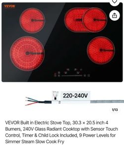 Built in Electric Stove Top, 30.3 x 20.5 inch 4 Burners