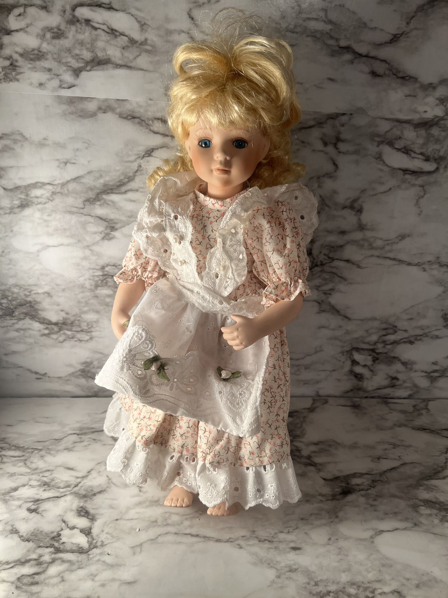 Cute Blond Porcelain Doll 