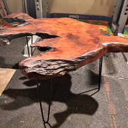 Live Edge Redwood Burl Coffee Table 