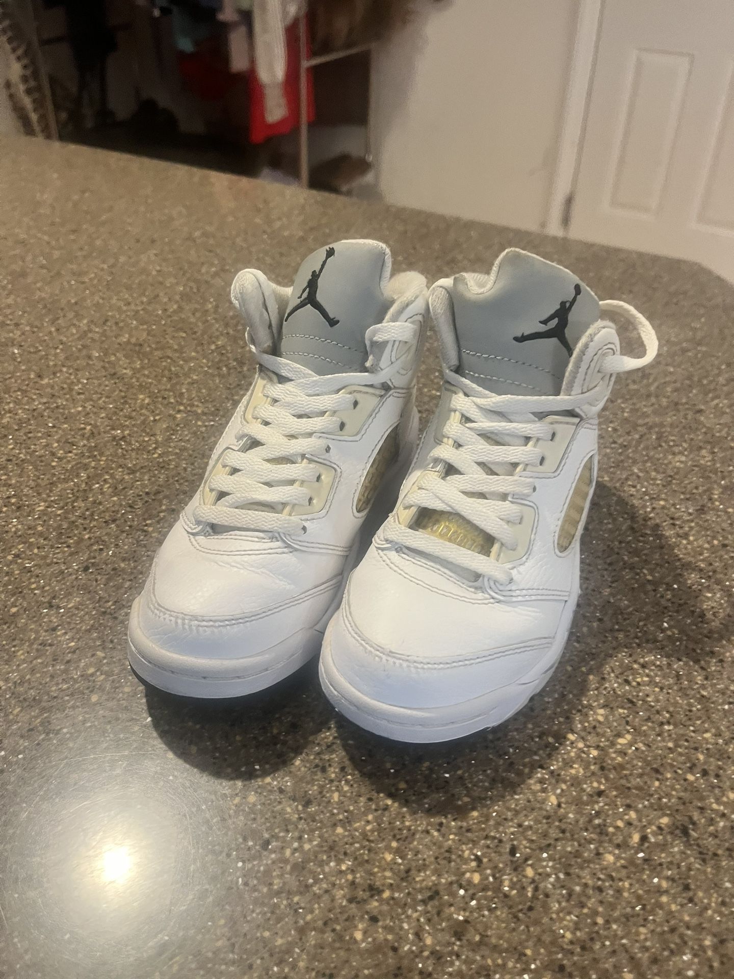Jordan 5 Retro Metallic White Kids